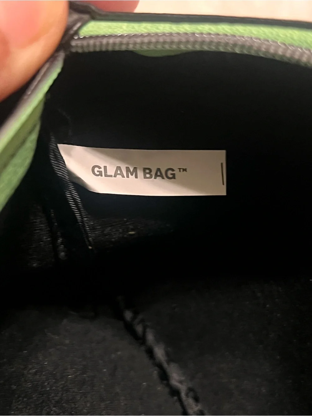 ipsy Black vampire lils with Green  makeup bag